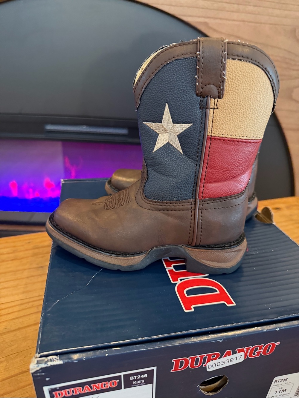 Durango Texas flag boots 11m kids toddler